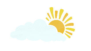 sun behind clouds