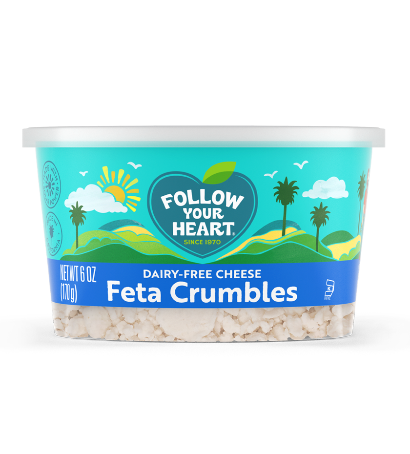 This is what the Follow Your Heart Vegan Feta Crumbles looks like.