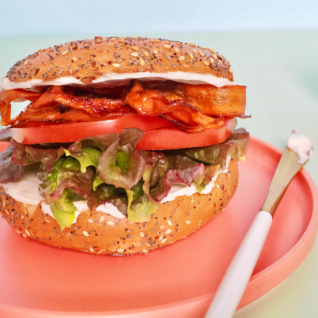 Carrot BLT Bagel Sandwiches Vegan Recipe