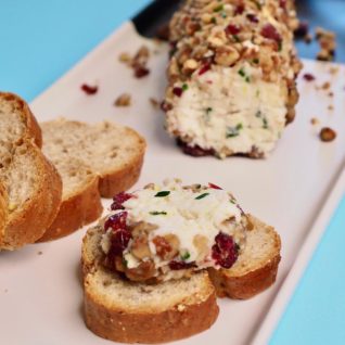 Pecan Cranberry Cheese Ball Vegan Recipe