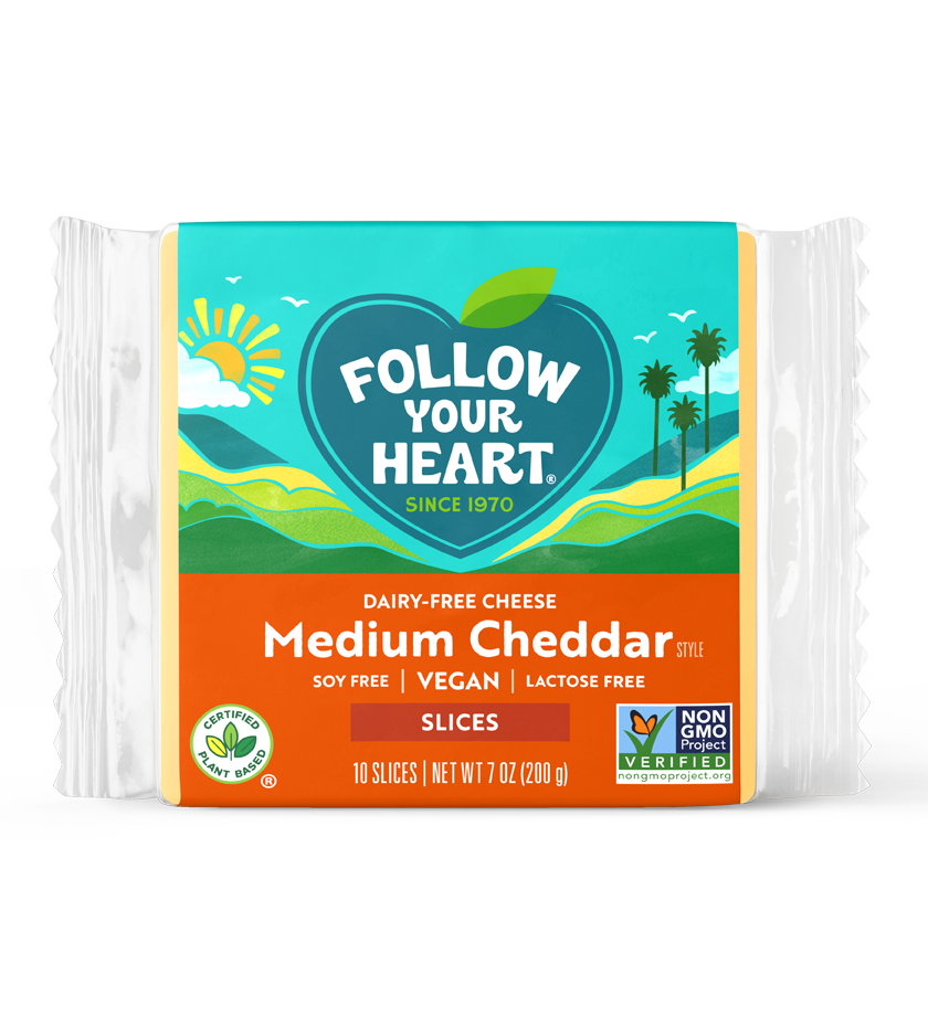 Dairy-Free Medium Cheddar Slices | Follow Your Heart®
