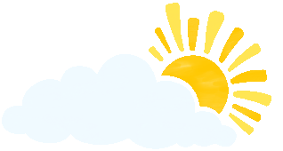 sun behind clouds