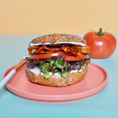 Carrot BLT Bagel Sandwiches Vegan Recipe