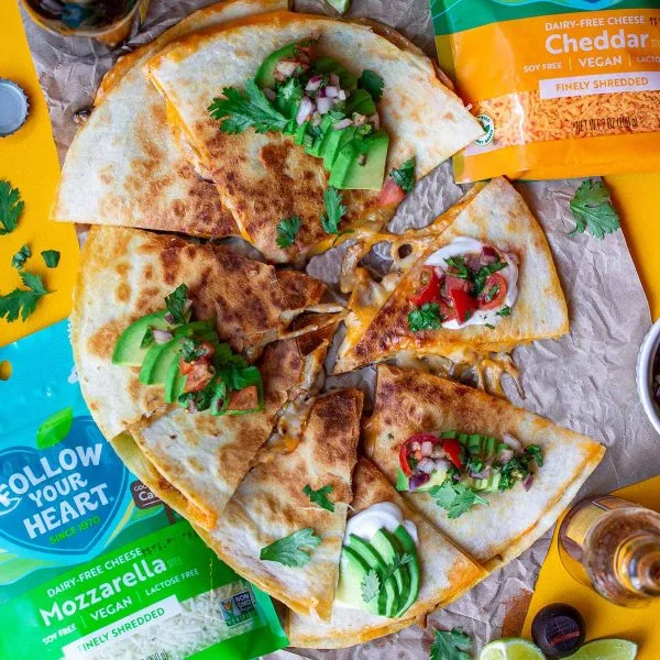 Meaty Cheezy Quesadillas Vegan Recipe