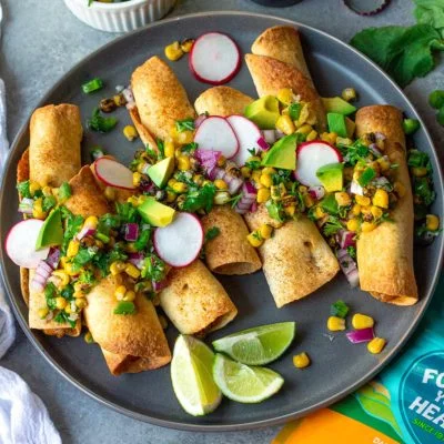 Cheezy Chick’n Chipotle Flautas Vegan Recipe