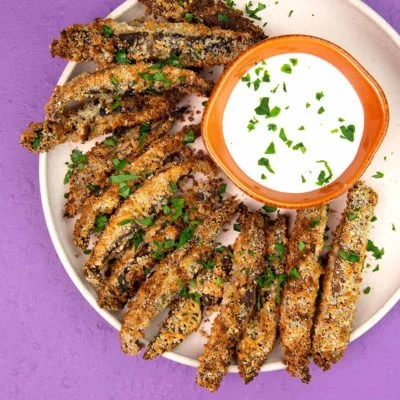 Parmesan Crusted Portobello Fries Vegan Recipe