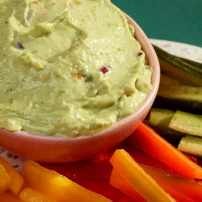 Roasted Garlic Avocado Dip Vegan Recipe