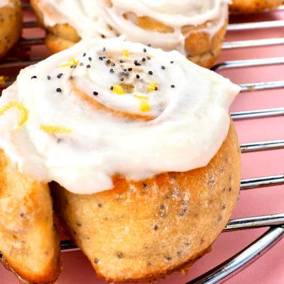 Lemon Poppyseed Sticky Buns Vegan Recipe