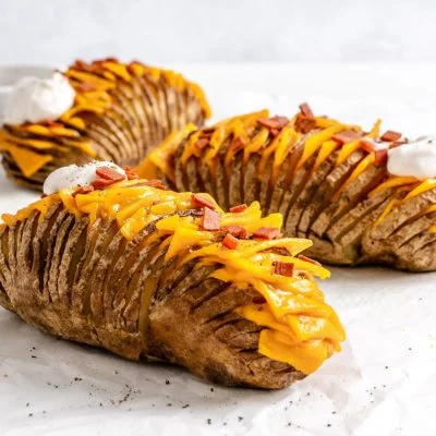 Cheesy Hasselback Potatoes Vegan Recipe