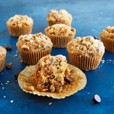 Zucchini Chocolate Chip Walnut Muffins Vegan Recipe