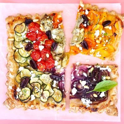 Vegetable and Feta Tart Vegan Recipe