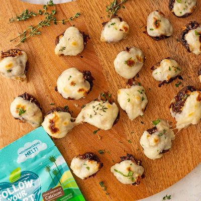 French Onion Stuffed Mushrooms Vegan Recipe