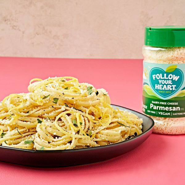 Lemony Parmesan Pasta Vegan Recipe