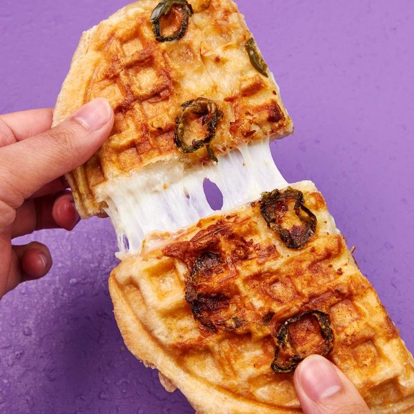 Jalapeño Parmesan Crusted Pizza Waffles Vegan Recipe