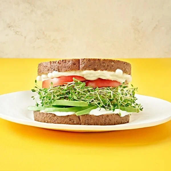 Avocado, Tomato, & Sprouts Sandwich Vegan Recipe