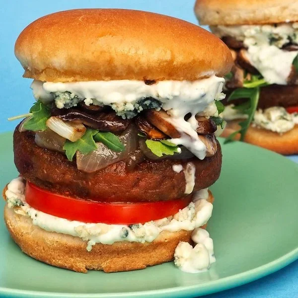 Bleu Cheese Burger Vegan Recipe