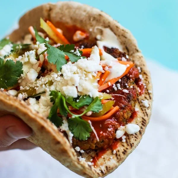 Buffalo Falafel with Bleu Cheese Vegan Recipe