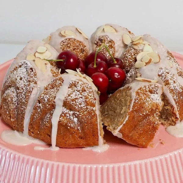 Almond Sour Cream Bundt Cake Vegan Recipe