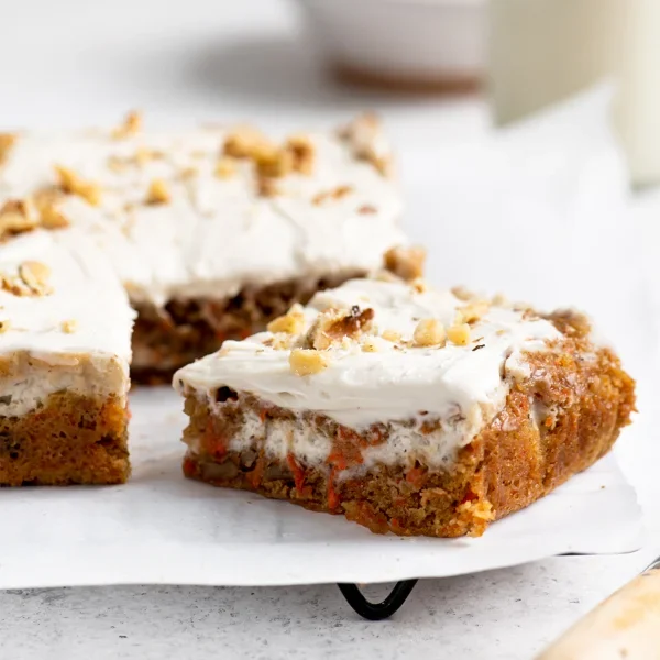 Carrot Cake Blondies Vegan Recipe