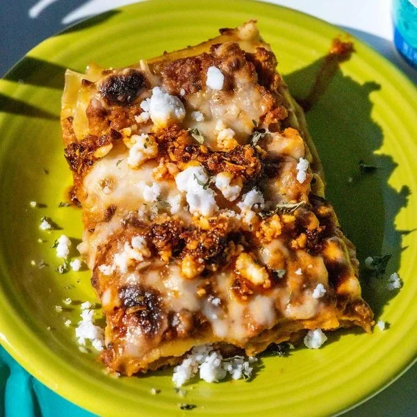 Carrot Harissa Mushroom Lasagna Vegan Recipe