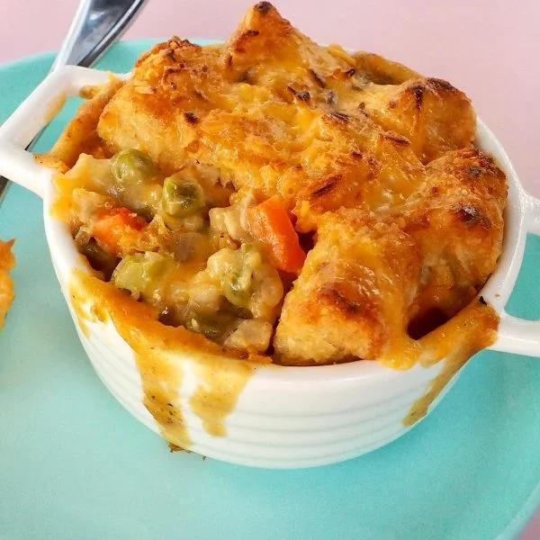 Cheesy Chicken Tot Pie Vegan Recipe
