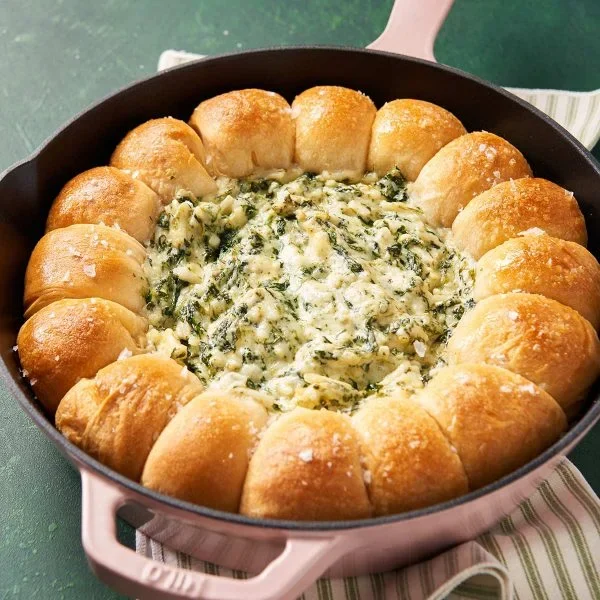 Cheesy Spinach Pull Apart Bread Vegan Recipe