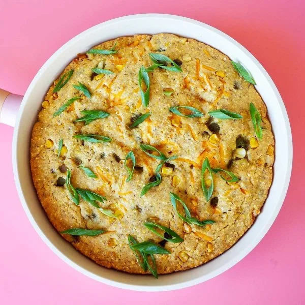 Chili Cheddar Cornbread Vegan Recipe
