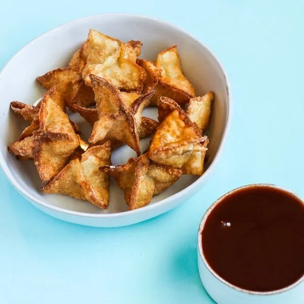 Crab Rangoons with Sweet & Sour Sauce Vegan Recipe