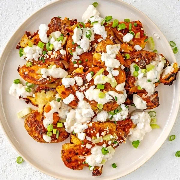 Crispy Buffalo Potatoes Vegan Recipe