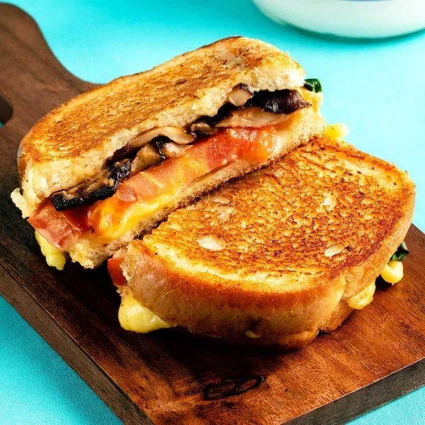 Garlic Miso Mushroom Grilled Cheese Vegan Recipe