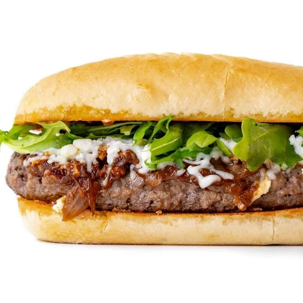 Gourmet Bleu Cheese Burger Vegan Recipe