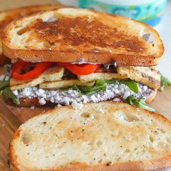 Lemon Garlic Grilled Tofu Sandwich Vegan Recipe