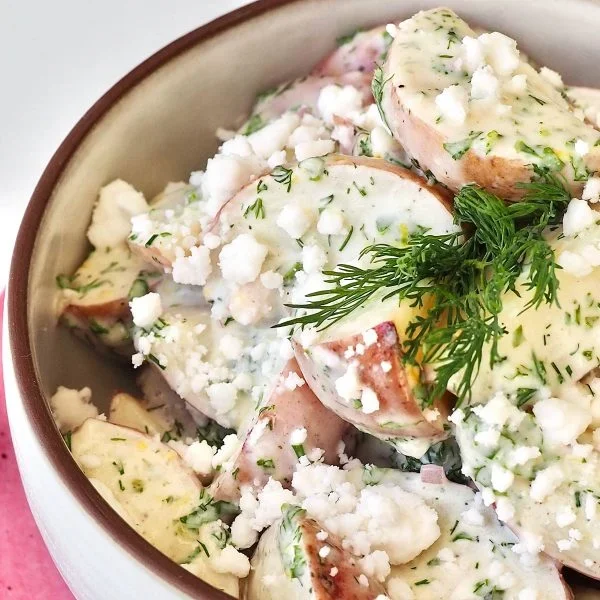 Herb Feta Potato Salad Vegan Recipe