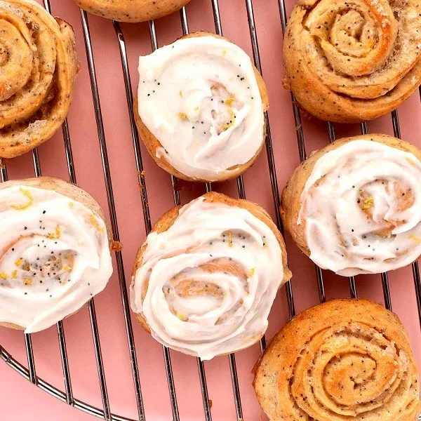 Lemon Poppyseed Sticky Buns Vegan Recipe