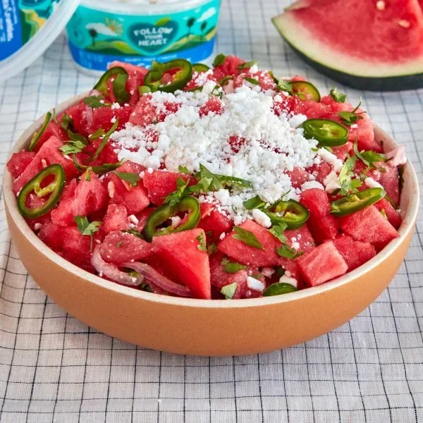 Watermelon Feta Salad Vegan Recipe